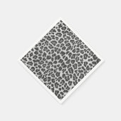 Leopard Gray and Light Gray Print Serviette (Ecke)
