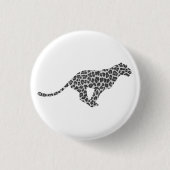 Leopard Gray and Light Gray Silhouette Button (Vorderseite)