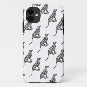 Leopard Gray and Light Gray Silhouette Case-Mate iPhone Hülle