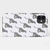 Leopard Gray and Light Gray Silhouette Case-Mate iPhone Hülle (Rückseite (Horizontal))