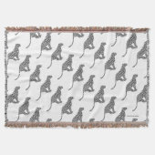Leopard Gray and Light Gray Silhouette Decke (Vorderseite)