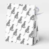 Leopard Gray and Light Gray Silhouette Geschenkschachtel (Rückseite)