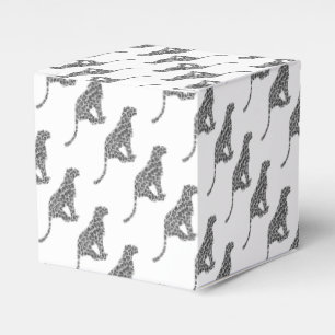 Leopard Gray and Light Gray Silhouette Geschenkschachtel