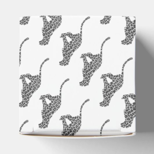 Leopard Gray and Light Gray Silhouette Geschenkschachtel (Oben)