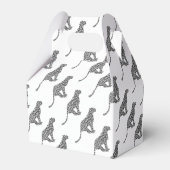 Leopard Gray and Light Gray Silhouette Geschenkschachtel (Vorderseite)