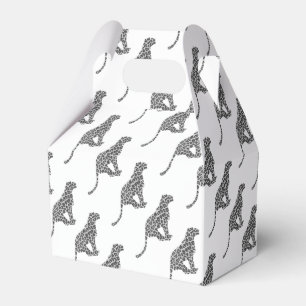 Leopard Gray and Light Gray Silhouette Geschenkschachtel