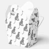 Leopard Gray and Light Gray Silhouette Geschenkschachtel (Geöffnet)
