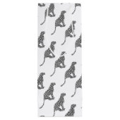 Leopard Gray and Light Gray Silhouette Geschenktüte Für Weinflaschen (Rückseite)