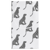 Leopard Gray and Light Gray Silhouette Kleine Geschenktüte (Rückseite)