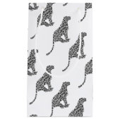 Leopard Gray and Light Gray Silhouette Kleine Geschenktüte (Vorderseite)