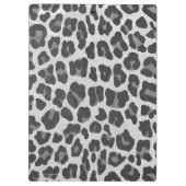 Leopard Gray and Light Gray Silhouette Klemmbrett (Rückseite)