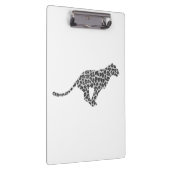 Leopard Gray and Light Gray Silhouette Klemmbrett (Rechts)