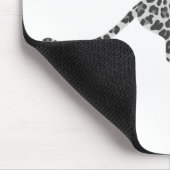 Leopard Gray and Light Gray Silhouette Mousepad (Ecke)
