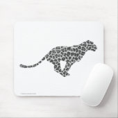 Leopard Gray and Light Gray Silhouette Mousepad (Mit Mouse)