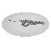 Leopard Gray and Light Gray Silhouette Schneidebrett (Ecke)