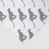 Leopard Gray and Light Gray Silhouette Seidenpapier (Ausschnitt)