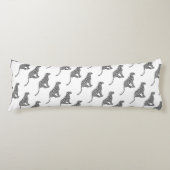 Leopard Gray and Light Gray Silhouette Seitenschläferkissen (Vorderseite)