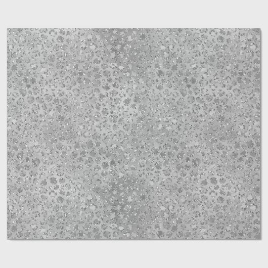 Leopard Gray Meow Kitty Cat Geschenkpapier (Flach)