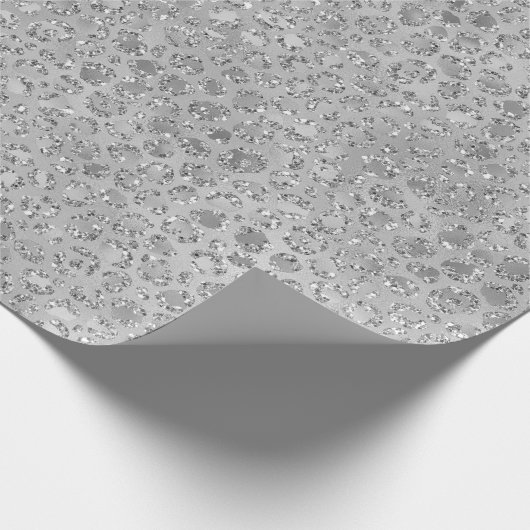 Leopard Gray Meow Kitty Cat Geschenkpapier (Ecke)