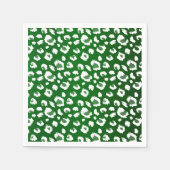 Leopard Green Animal Print Muster Party Serviette (Vorderseite)