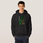 Leopard & Green Buffalo Karierte Liebe St Patrick' Hoodie (Vorne ganz)
