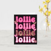 Leopard Groovy Lollie Valentinstag Frauen Valent Karte (Gelbe Blume)