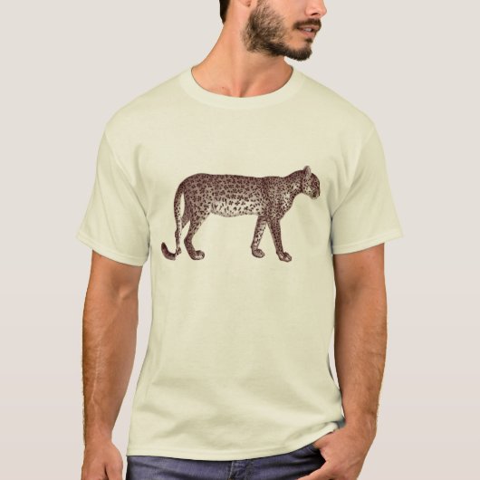 Leopard Groß-Katze T - Shirt für Männer oder (Vorderseite)