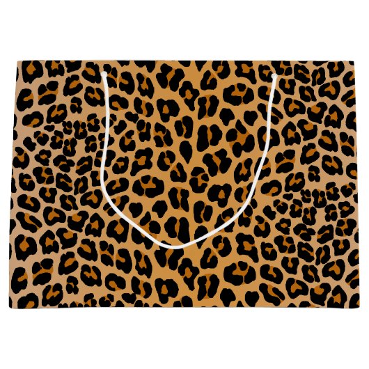 Leopard Große Geschenktüte (Vorderseite)