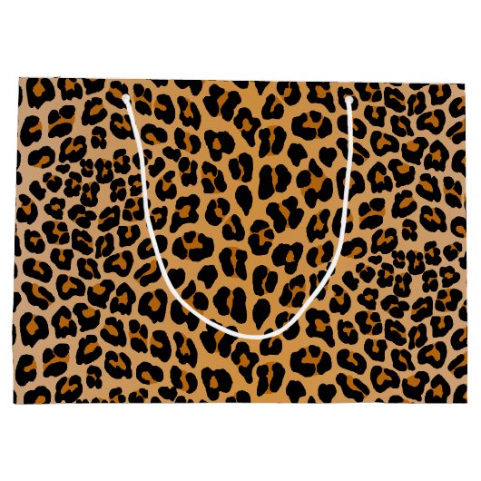 Leopard Große Geschenktüte (Rückseite)