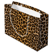 Leopard Große Geschenktüte (Rückseite Schrägansicht)