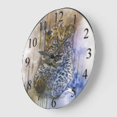 Leopard Große Wanduhr (Winkel)