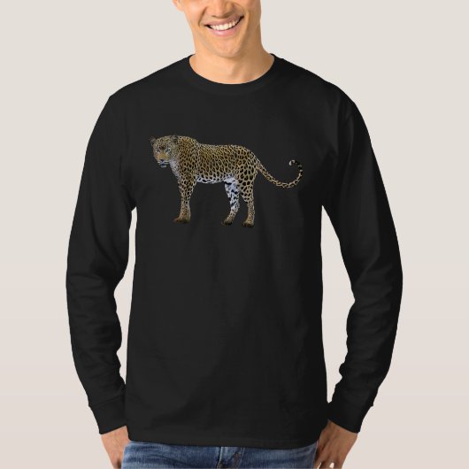 Leopard  Großkatzen-Wildlife T-Shirt (Vorderseite)