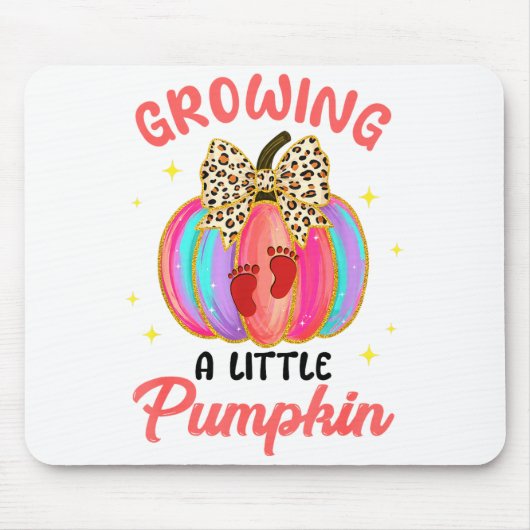 Leopard Growing Little A Pumpkin Fall Vibes Thanks Mousepad (Vorne)