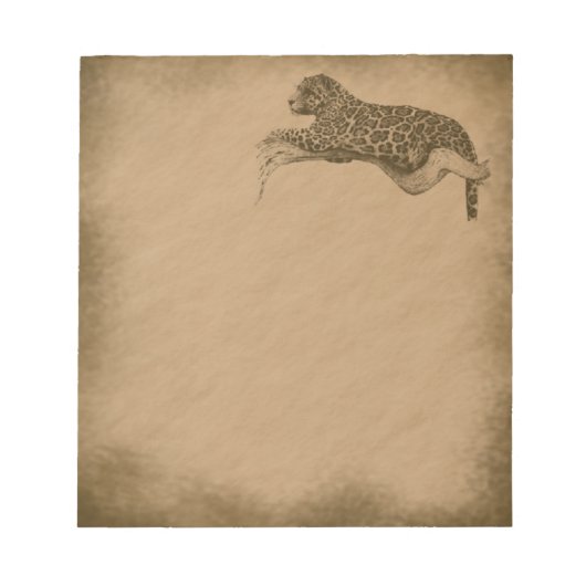 Leopard-Grunge Notizblock (Vorderseite)
