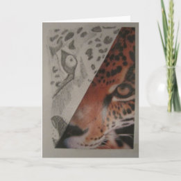 Leopard-Grußkarte im Inneren Karte