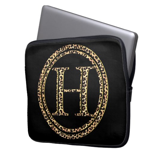 Leopard H Laptopschutzhülle (Vorderseite Links)