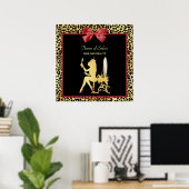 Leopard-Haar-Schönheitssalon Poster (Heimbüro)