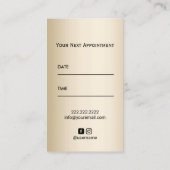 Leopard Hair Stylist Makeup Artist Ernennung Terminkarte (Rückseite)