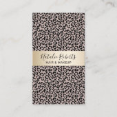 Leopard Hair Stylist Makeup Artist Ernennung Terminkarte (Vorderseite)