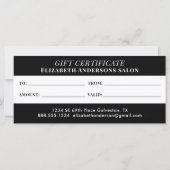 Leopard Hairstylist Beauty Salon Gift certificate (Rückseite)