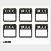 Leopard Hallo mein Name ist Aufkleber (Blatt)