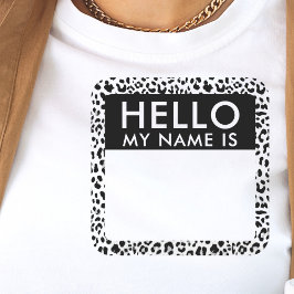 Leopard Hallo mein Name ist Aufkleber