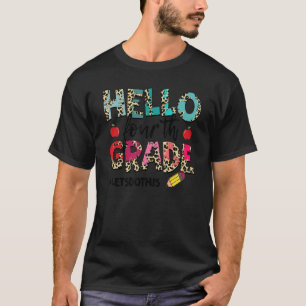 Leopard Hallo Vierter Lehrer Student zurück zu T-Shirt