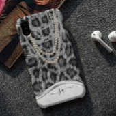 Leopard Handgeschriebener Name Pearl Diamond Neckl Case-Mate iPhone Hülle