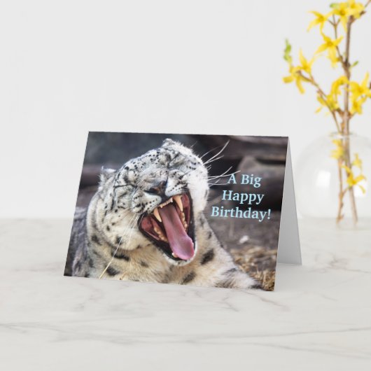 Leopard Happy Birthday Brother Card Karte (Gelbe Blume)