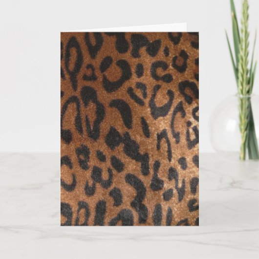 Leopard Happy Birthday Card Karte (Vorderseite)
