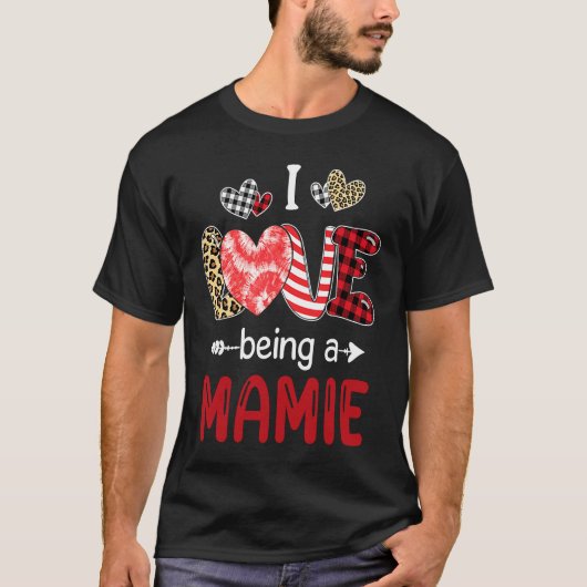 Leopard Happy Mothers Day I Love Being A Mamie Buf T-Shirt (Vorderseite)