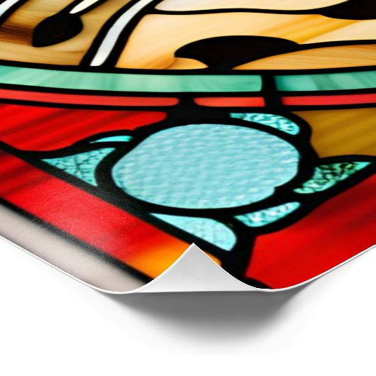 Leopard Hartglas Poster (Ecke)