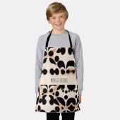 Leopard Haut Beige Flora Modernes Mosaikmuster Schürze (Getragen)