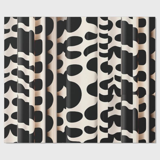 Leopard Haut Beige Moderne Muster Geschenkpapier (Flach)